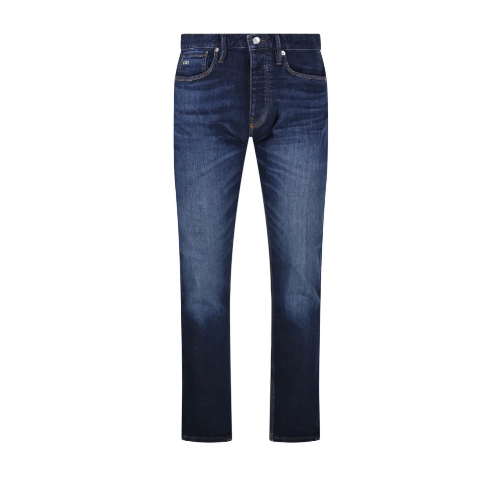 Emporio Armani Denim Blauwe Zakbroek Blue Heren