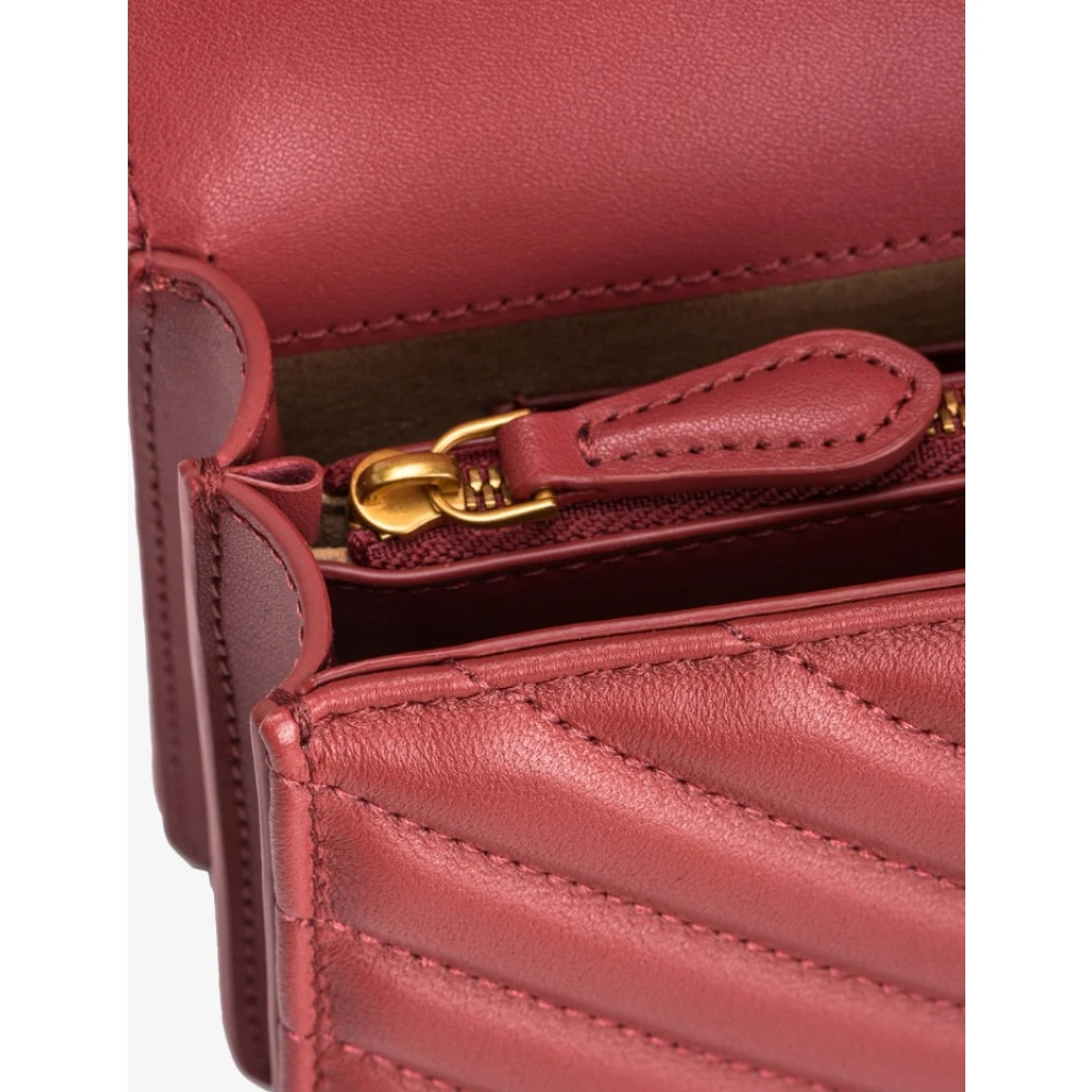 pinko Love Birds Diamond Metal Schoudertas Pink Dames
