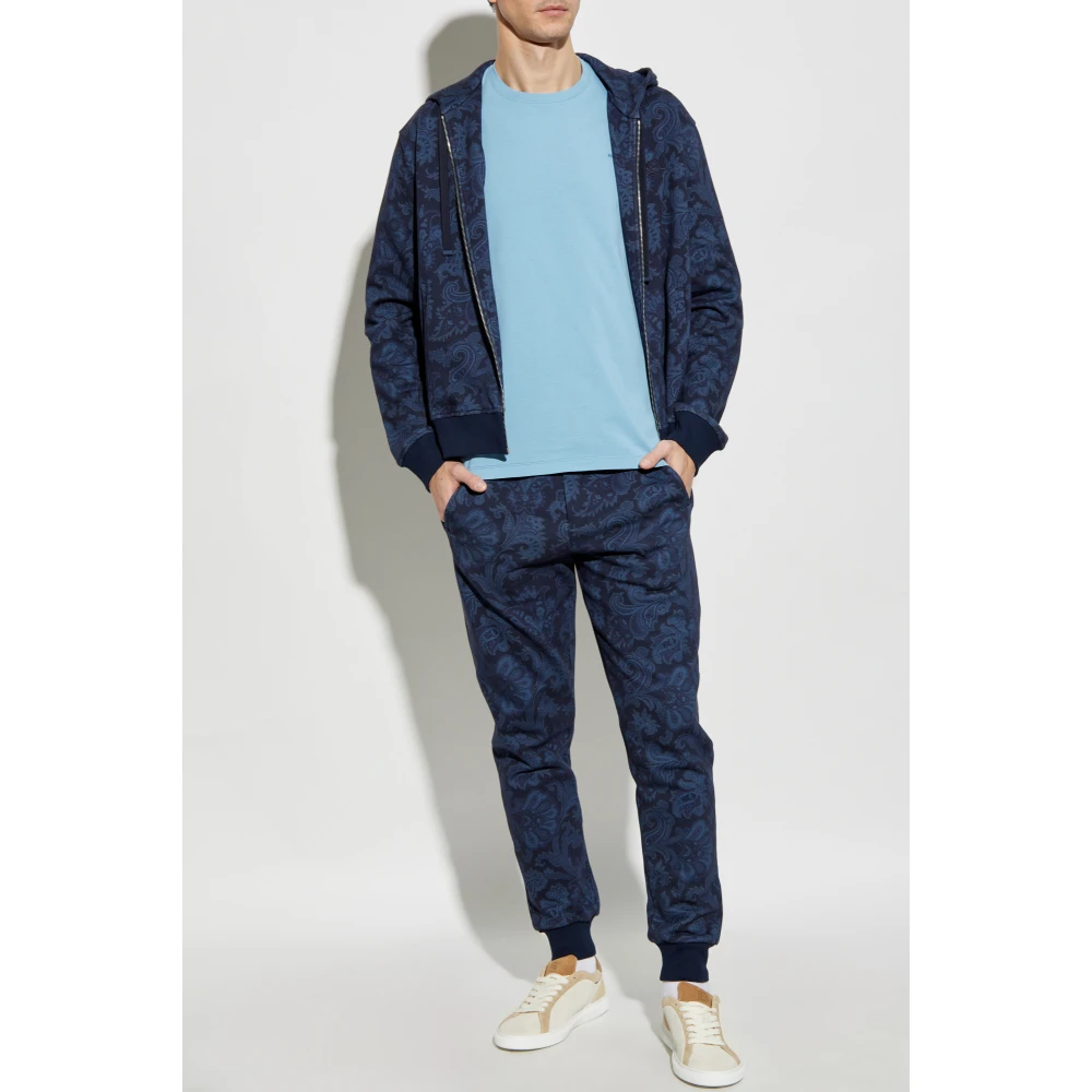 ETRO T-shirt met geborduurd logo Blue Heren