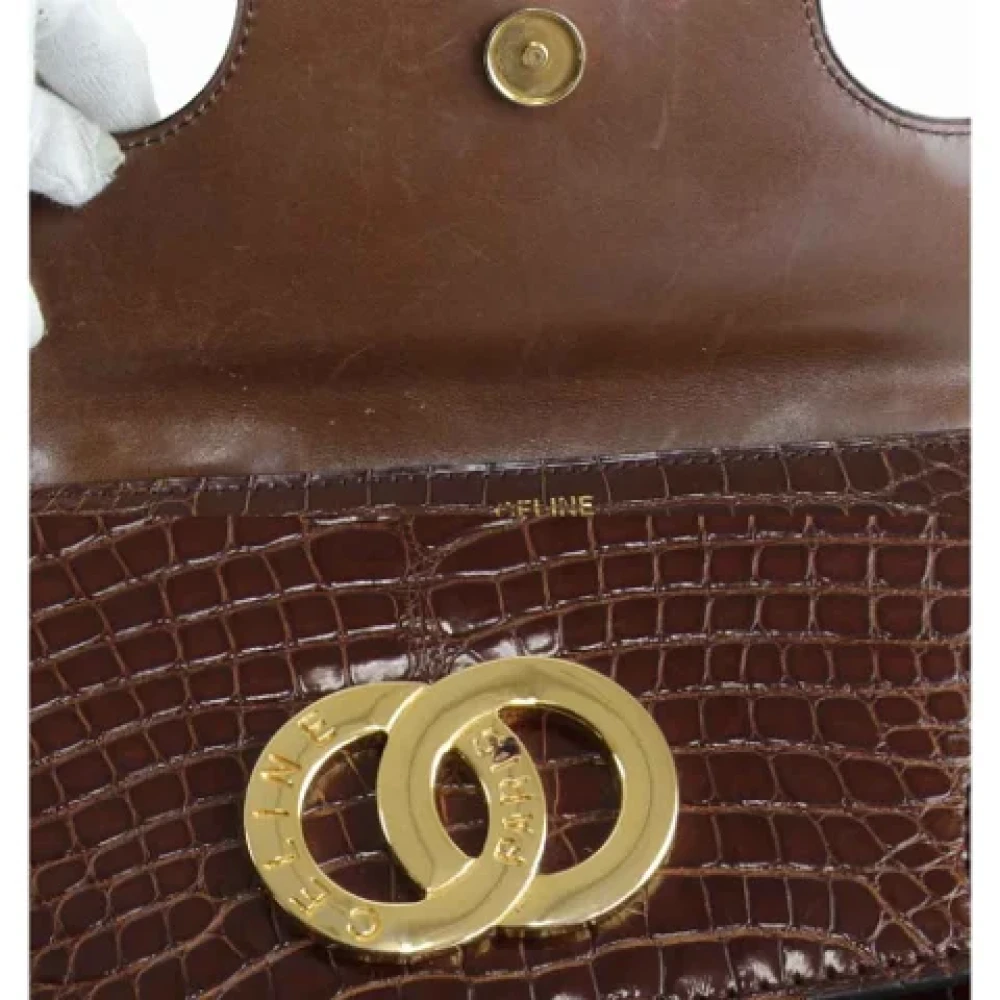 Celine Vintage Pre-owned Leather celine-bags Brown Dames