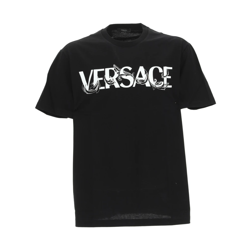 Versace Bomull Jersey T-Shirt Black, Herr