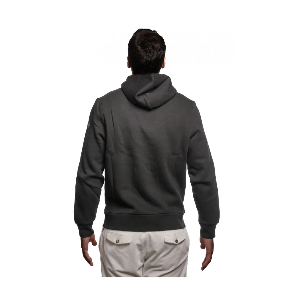 Peuterey Zwarte Katoen Polyester Hoodie Raku GR 02 Black Heren