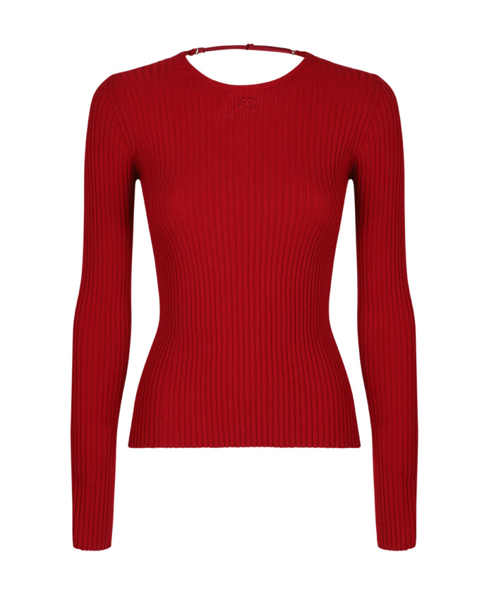 red-sweater-with-lingerie-detail