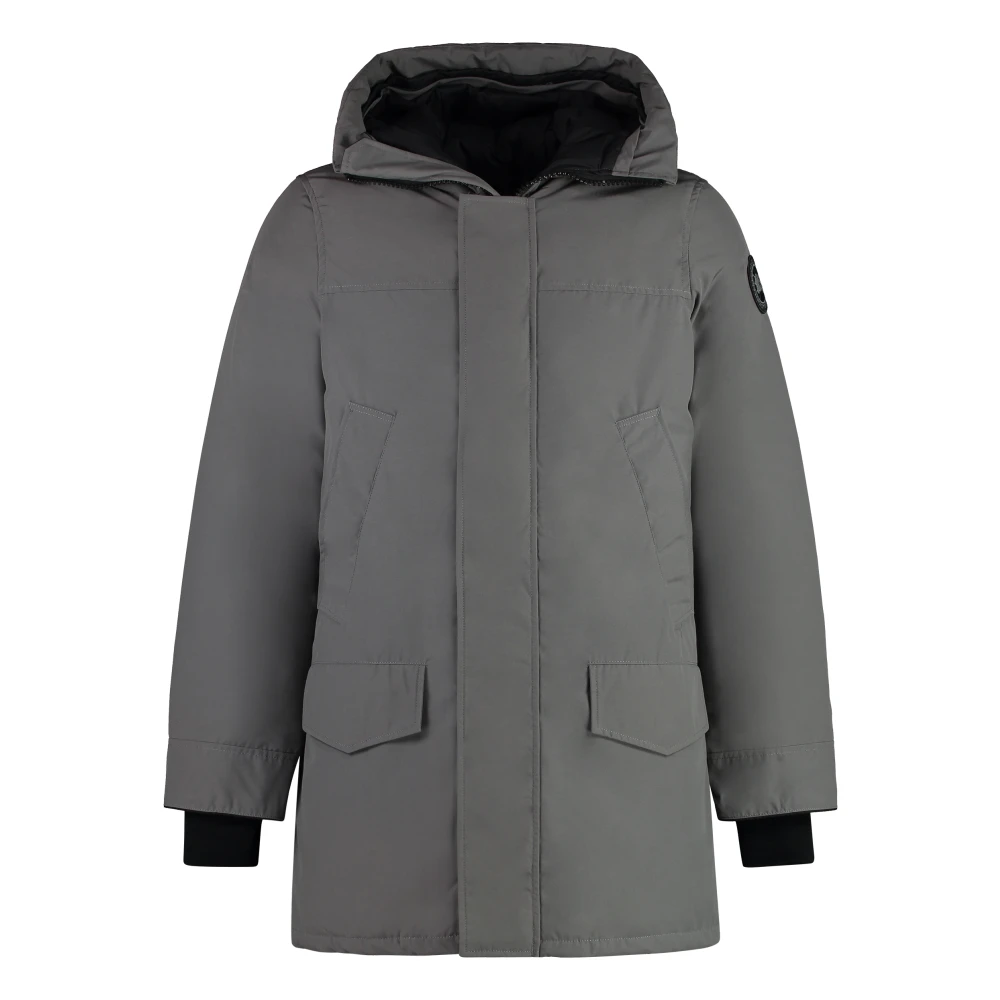 Canada Goose Parka met Capuchon en Logo Patch Gray Heren