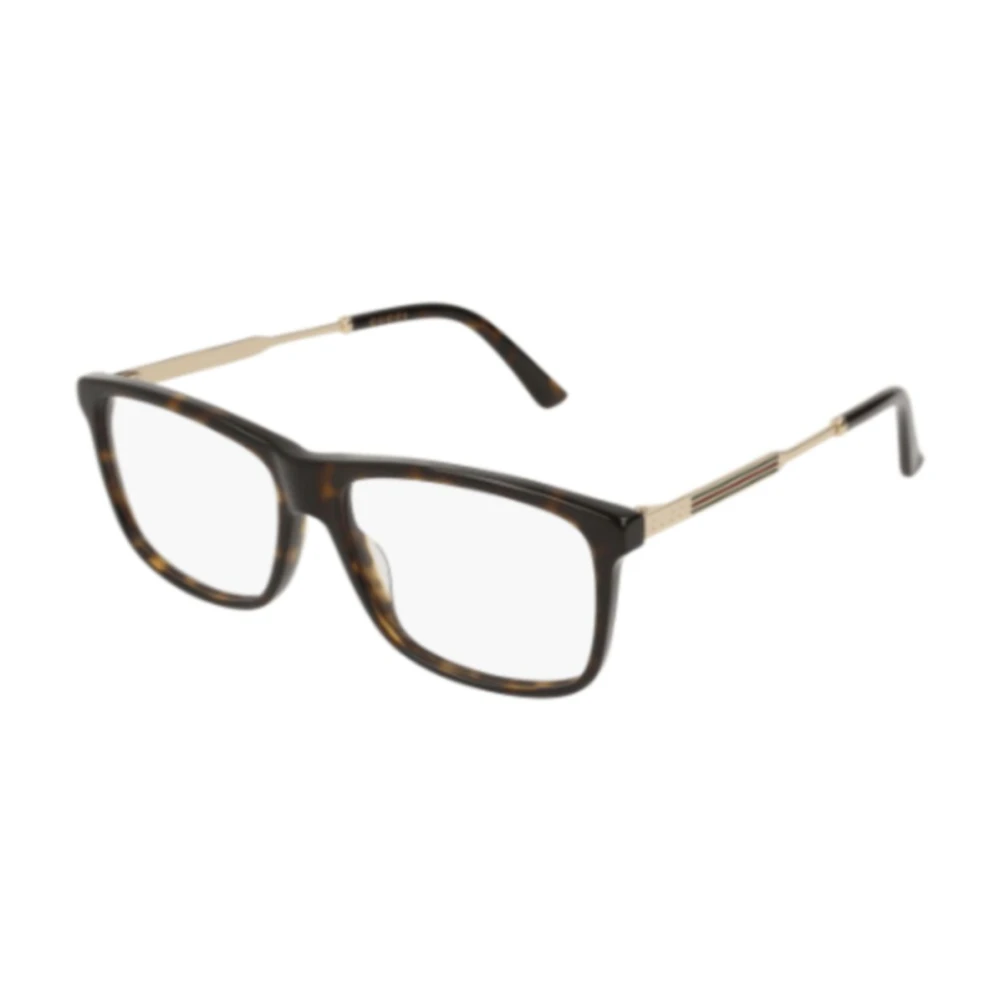 Gucci Unisex Brown Rectangle Eyeglasses - Glasses - 55 Mm - Accessories