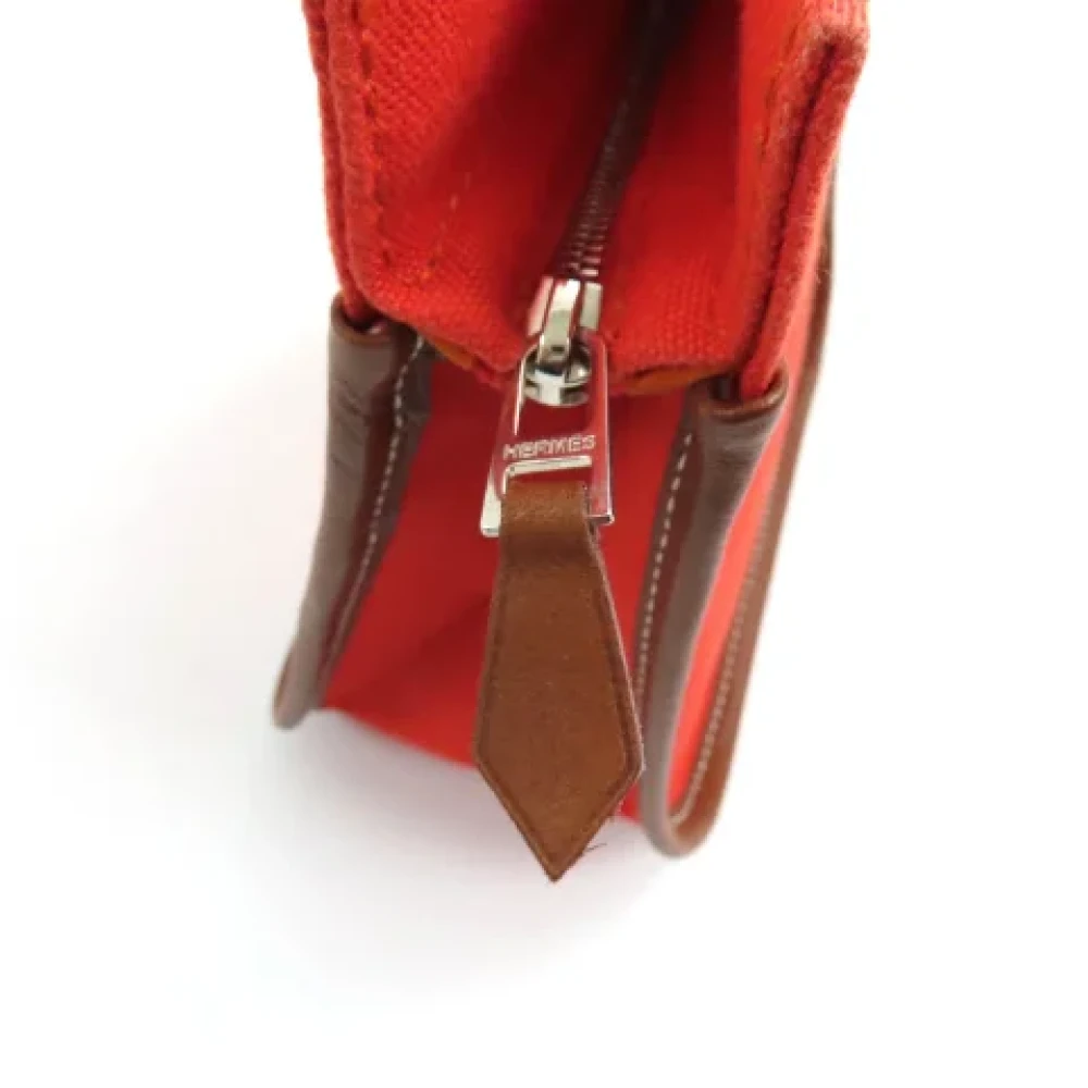 Hermès Vintage Pre-owned Cotton clutches Orange Dames