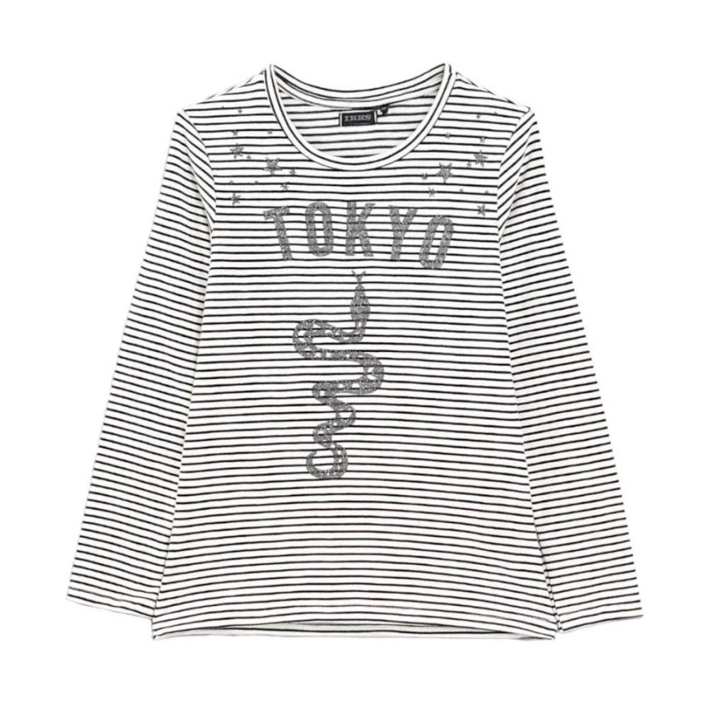 Ikks Girls White Tokyo Army Sailor Style T-Shirt - Kids Short Sleeve T-Shirts - 10 Y - Kids