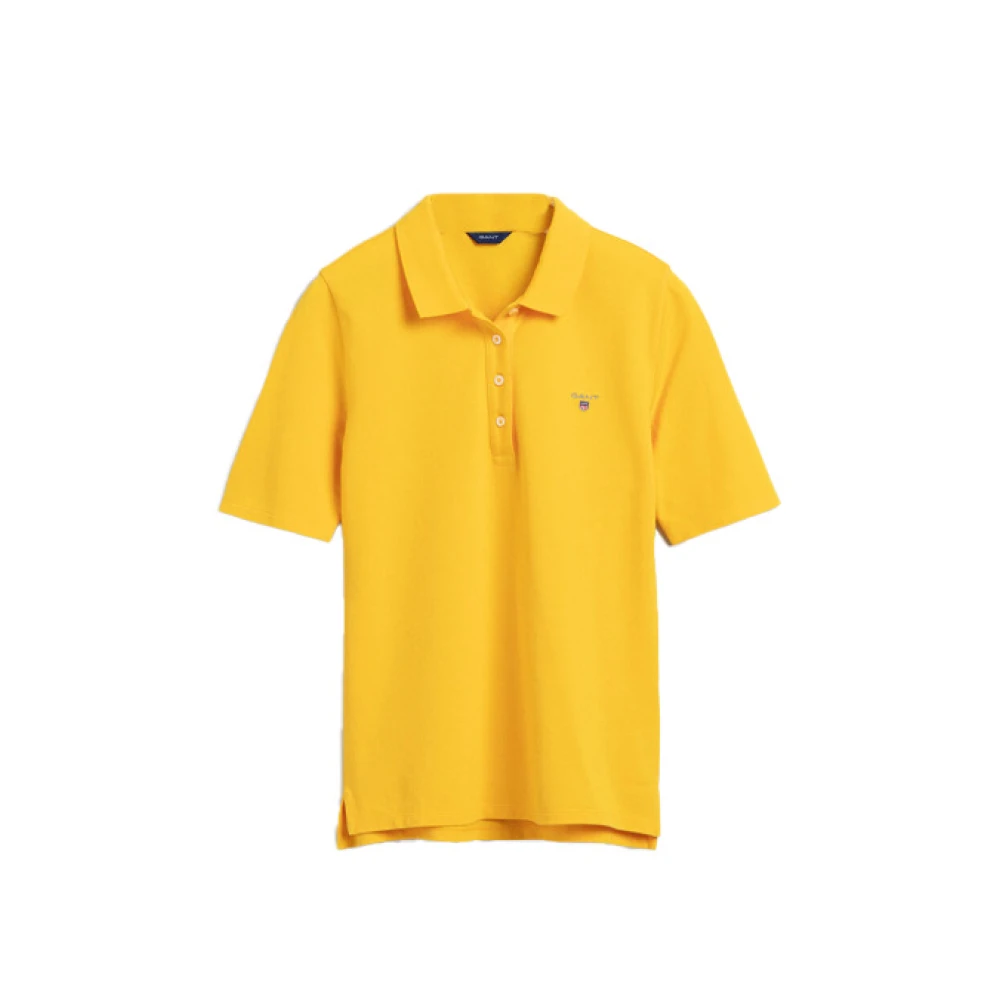 Gant Kolumn Polo Shirt Yellow, Dam