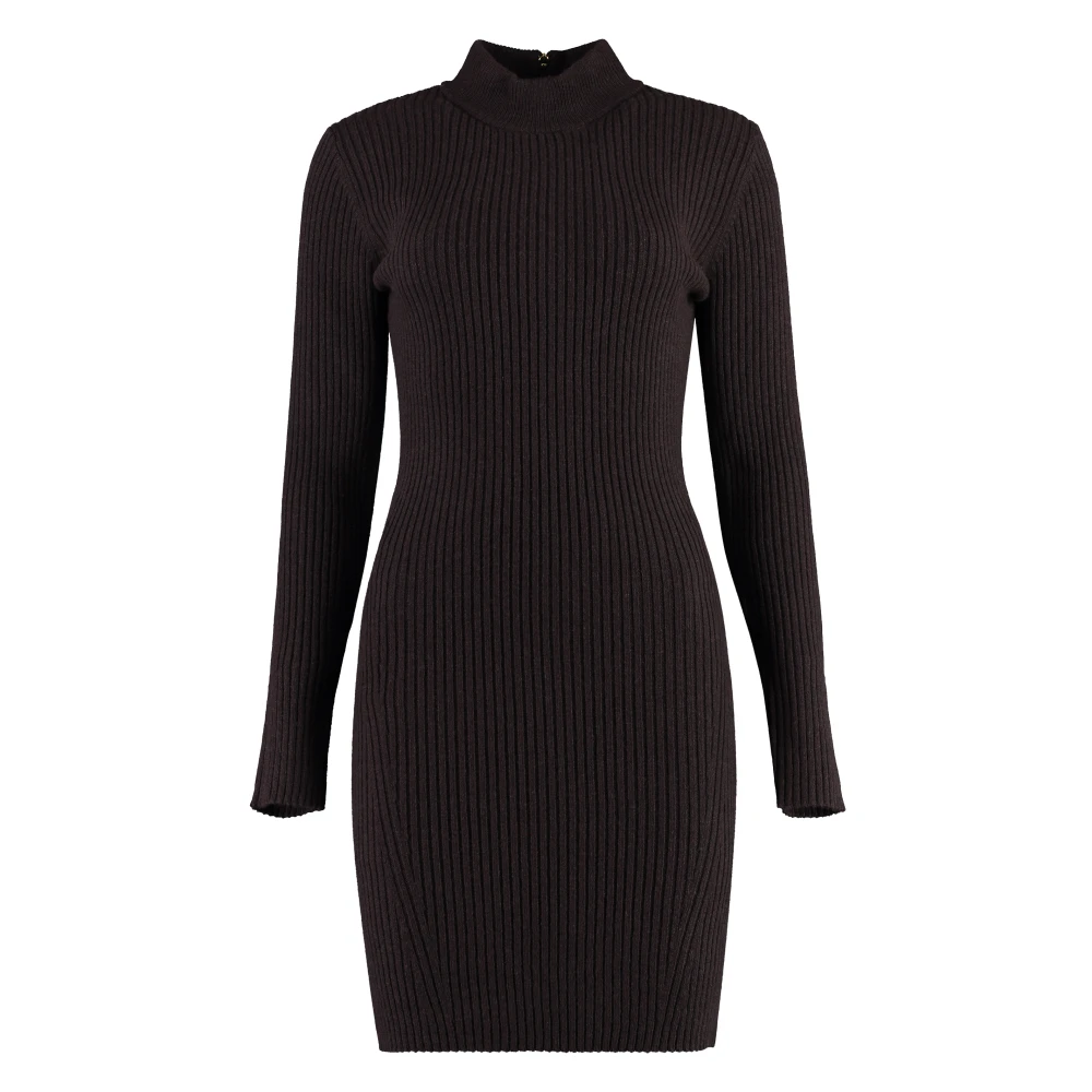 Michael Kors Geribde wollen jurk Brown Dames