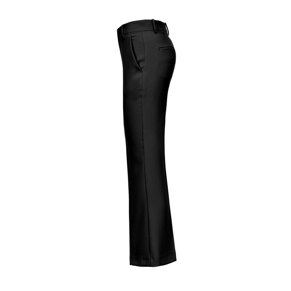pinko Poly Crepe Broek Black Dames