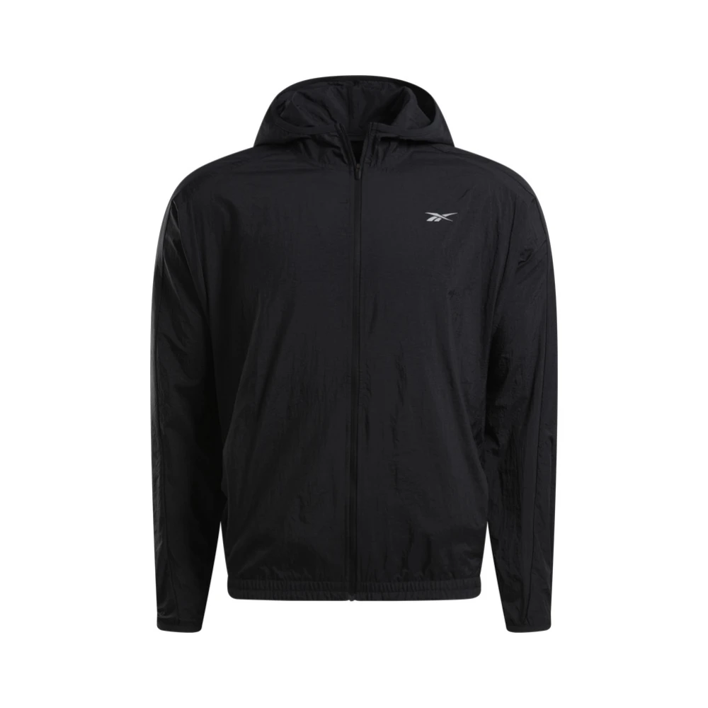 Reebok Geweven wind hardloopjack Black Heren