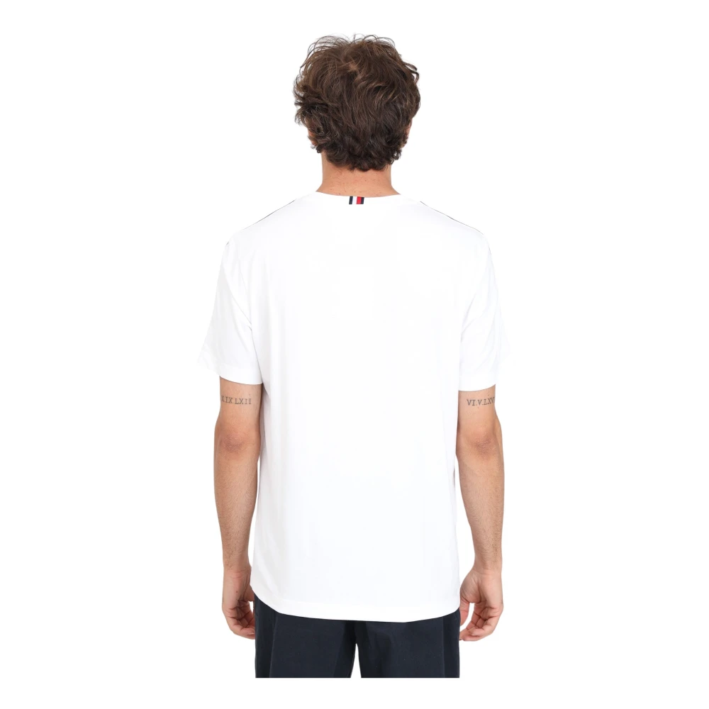Tommy Hilfiger Global Stripe T-shirt Wit White Heren