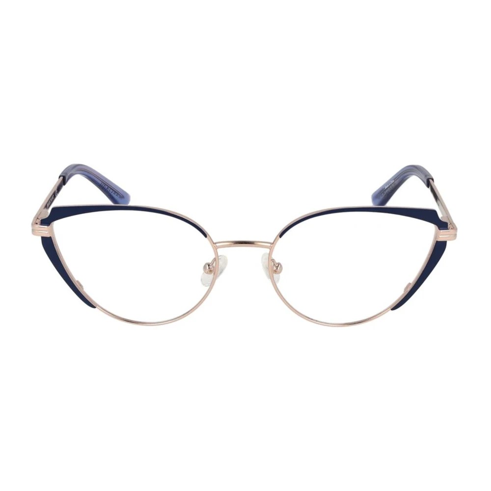 Guess Blauwe Cat Eye Metalen Optische Frames Blue Dames