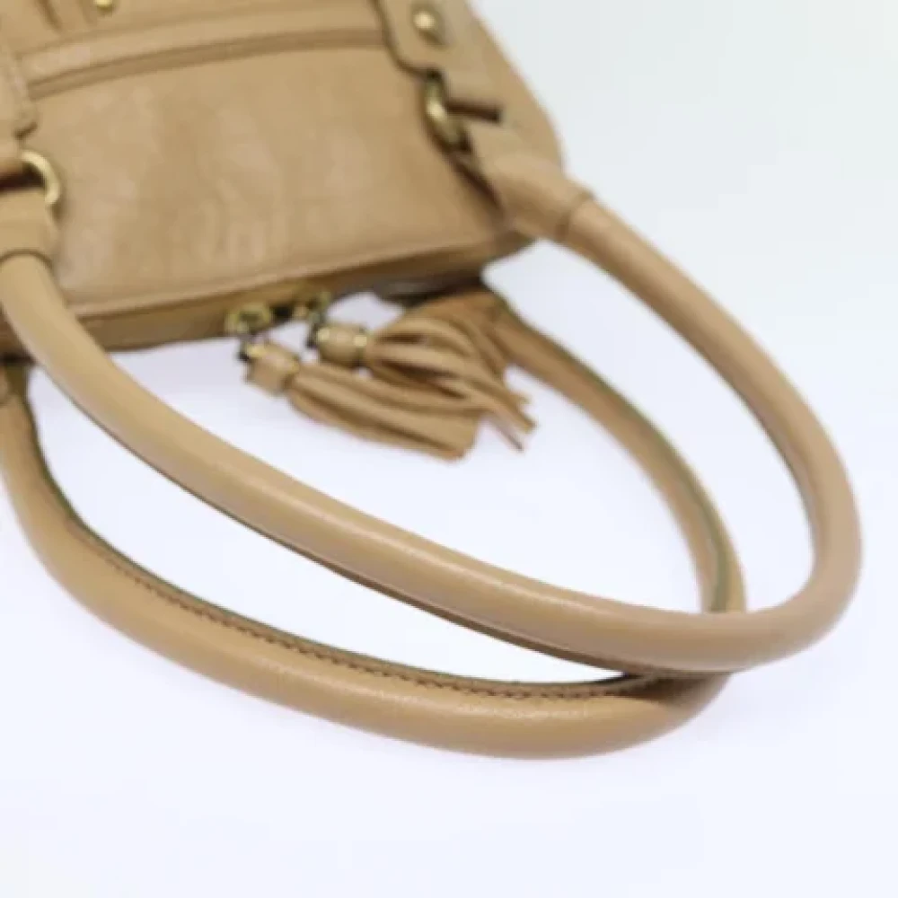 Burberry Vintage Pre-owned Leather shoulder-bags Beige Dames