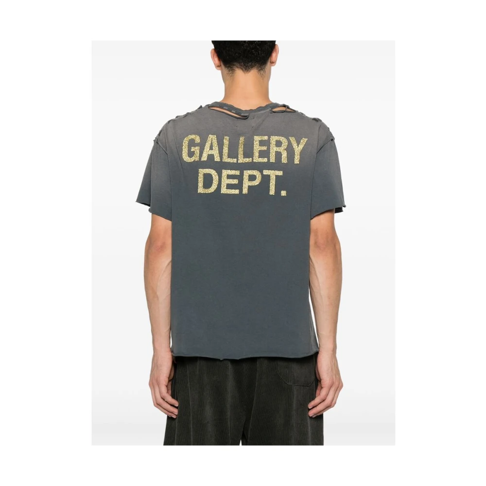 Gallery Dept. Versleten Grafische Print T-shirt Gray Heren