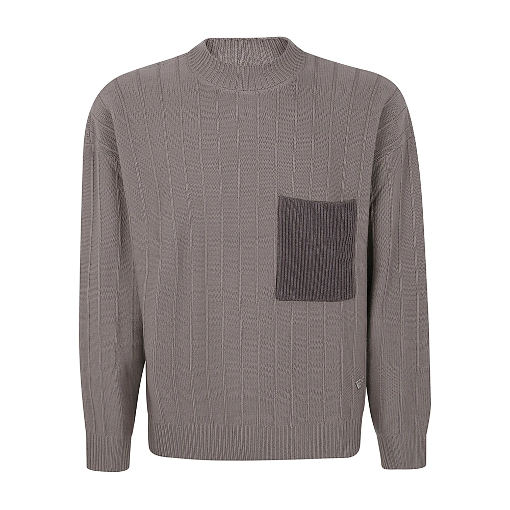 Emporio Armani Wierook Pullover Sweater Beige Heren