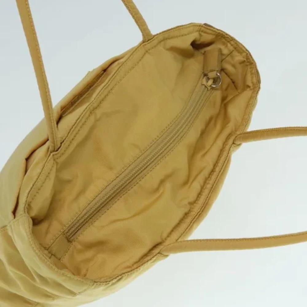 Prada Vintage Pre-owned Nylon handbags Yellow Dames