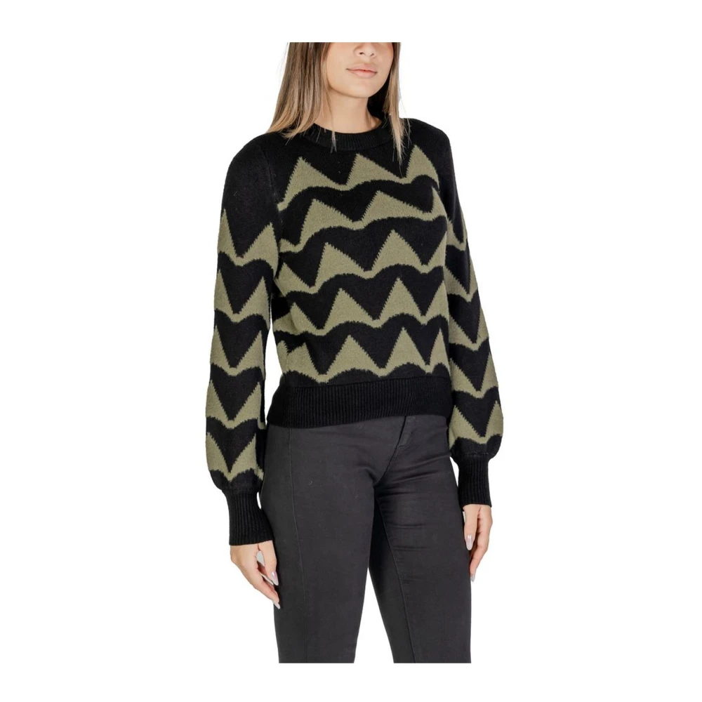 Jacqueline de Yong Gebreide Viscose Blend Trui Green Dames
