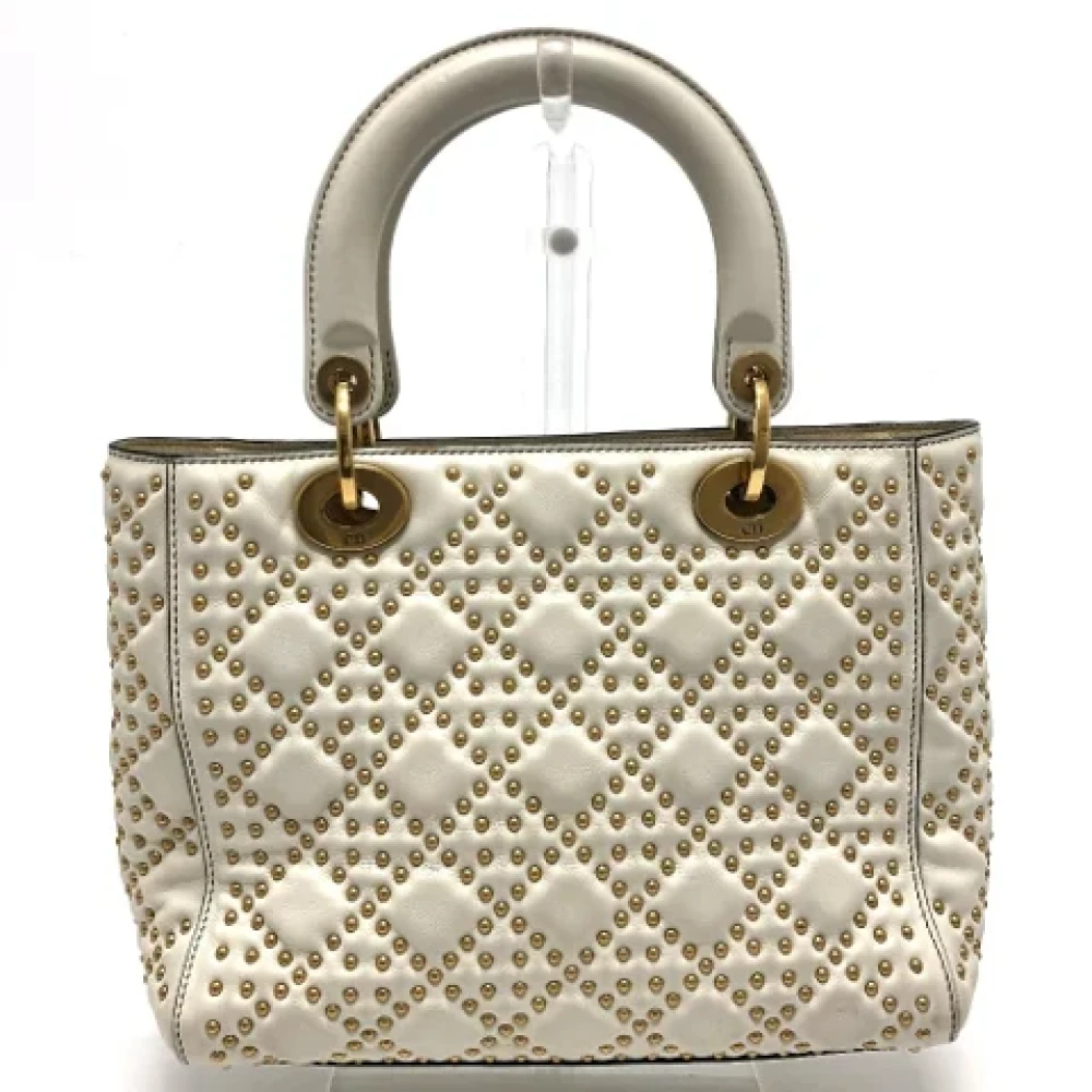 Dior Vintage Pre-owned Leather dior-bags White Dames