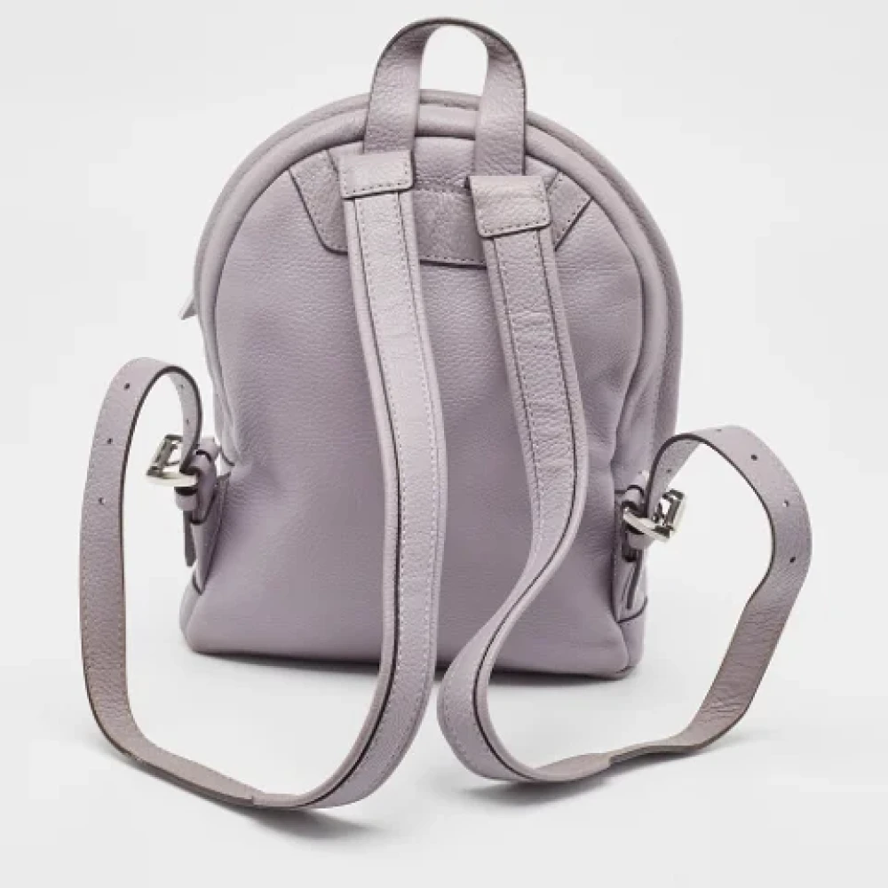 Michael Kors Pre-owned Leather backpacks Purple Dames