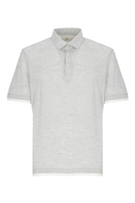 polo-en-soie-et-coton-gris