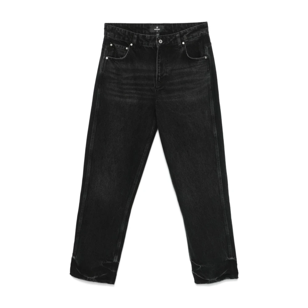 Represent Zwarte Straight Leg Denim Broek Black Heren