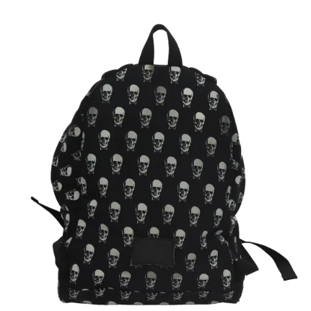 Saint Laurent Vintage Pre-owned Nylon backpacks Black Dames