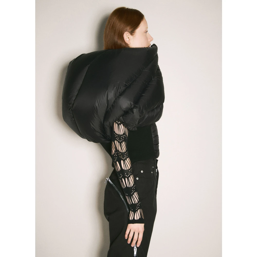 Rick Owens Gewatteerd Vest met Sjaalkraag Black Dames