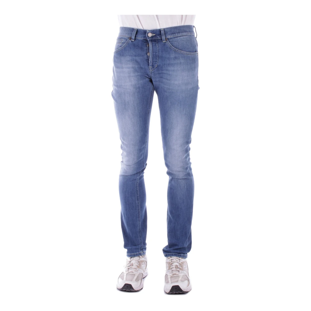 Dondup Denim Jeans met Logo Achterzak Blue Heren