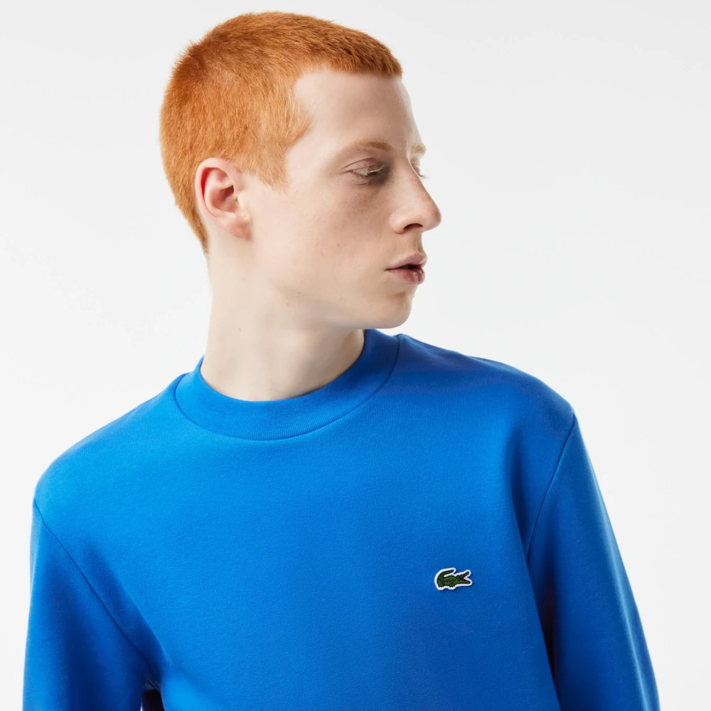 Lacoste Heren Blauwe Basic Sweater Warm. . Tijdloos. Blue Heren