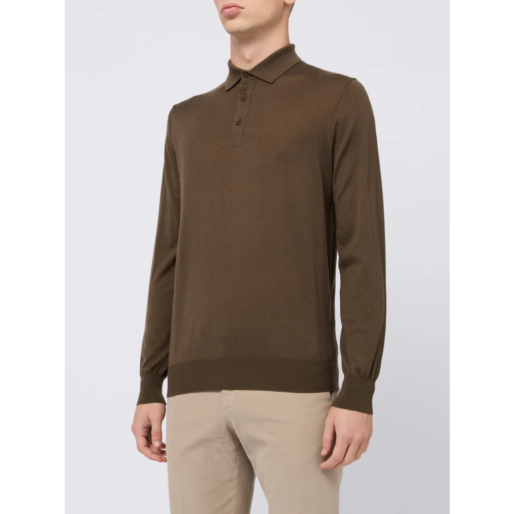 Kangra Bruine Sweater voor Mannen Aw24 Brown Heren