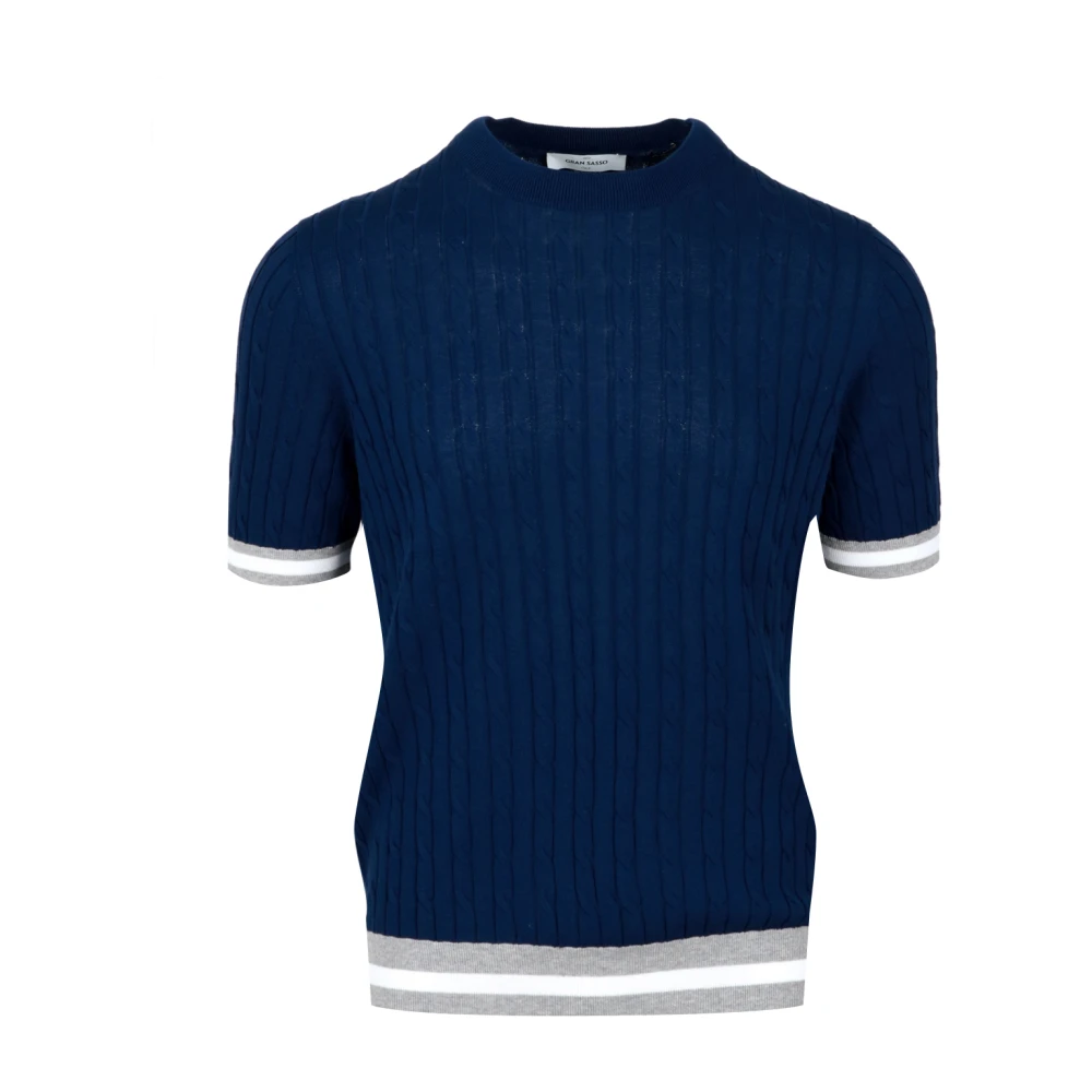 Gran Sasso Trui met ronde hals Blue Heren