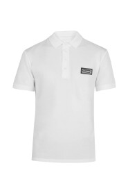 SLIM FIT PIQUE POLO WITH METAL LOGO
