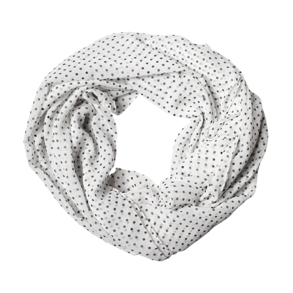 Dolce & Gabbana Women's Multicolor Scarves, One Size, Polka Dot Polyester Shawl Scarf