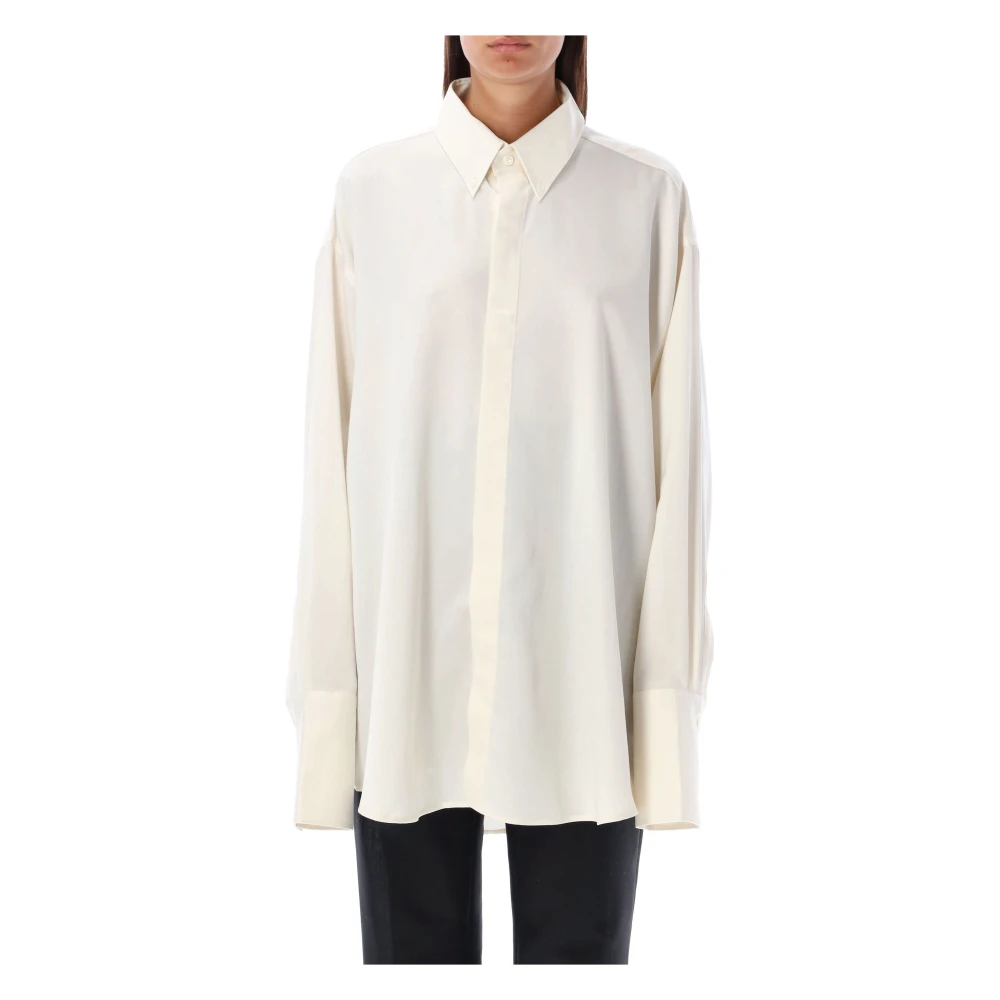 Ami Paris Zijden Blouse Stijlvolle Shirt White Dames