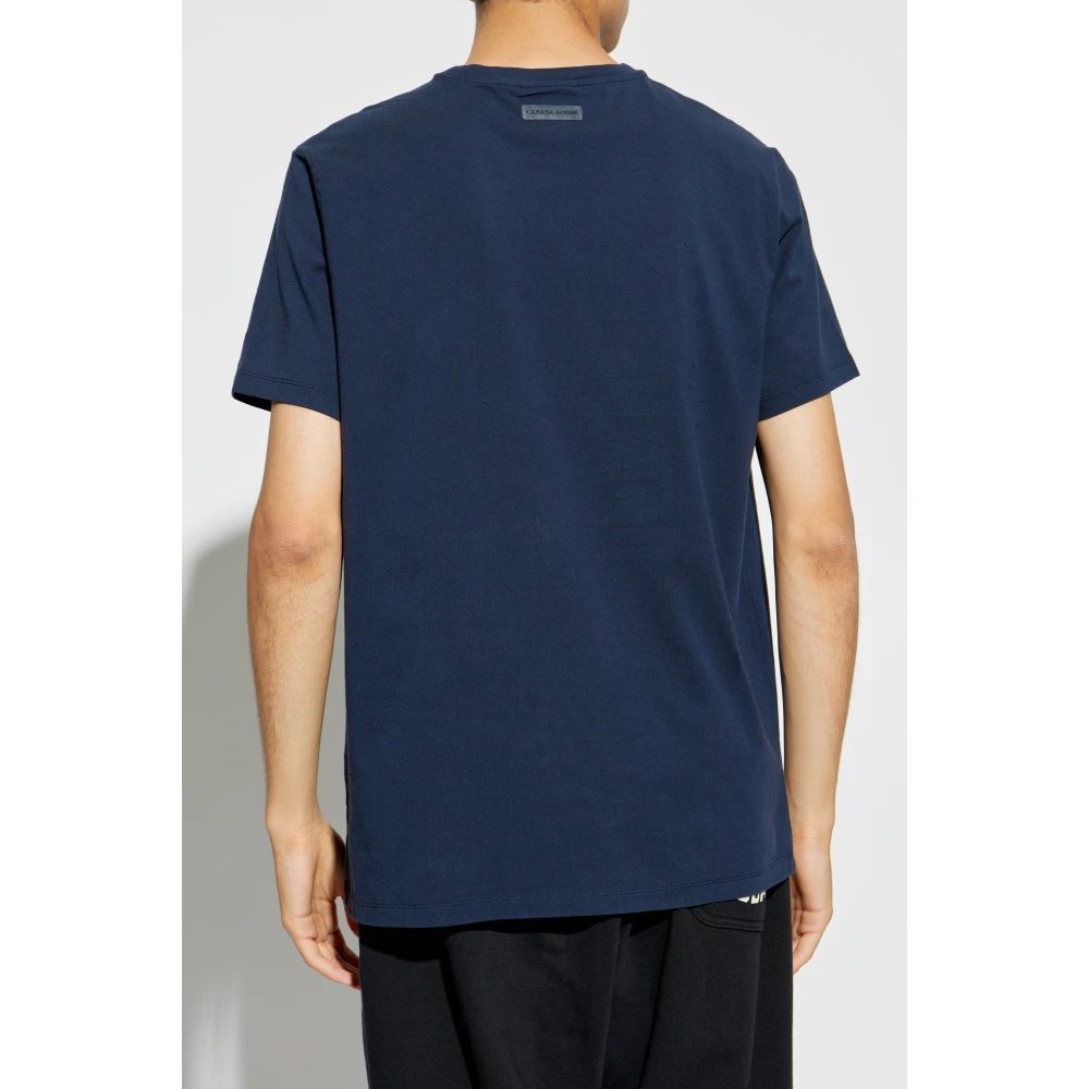 Canada Goose T-shirt met Emersen-logo Blue Heren