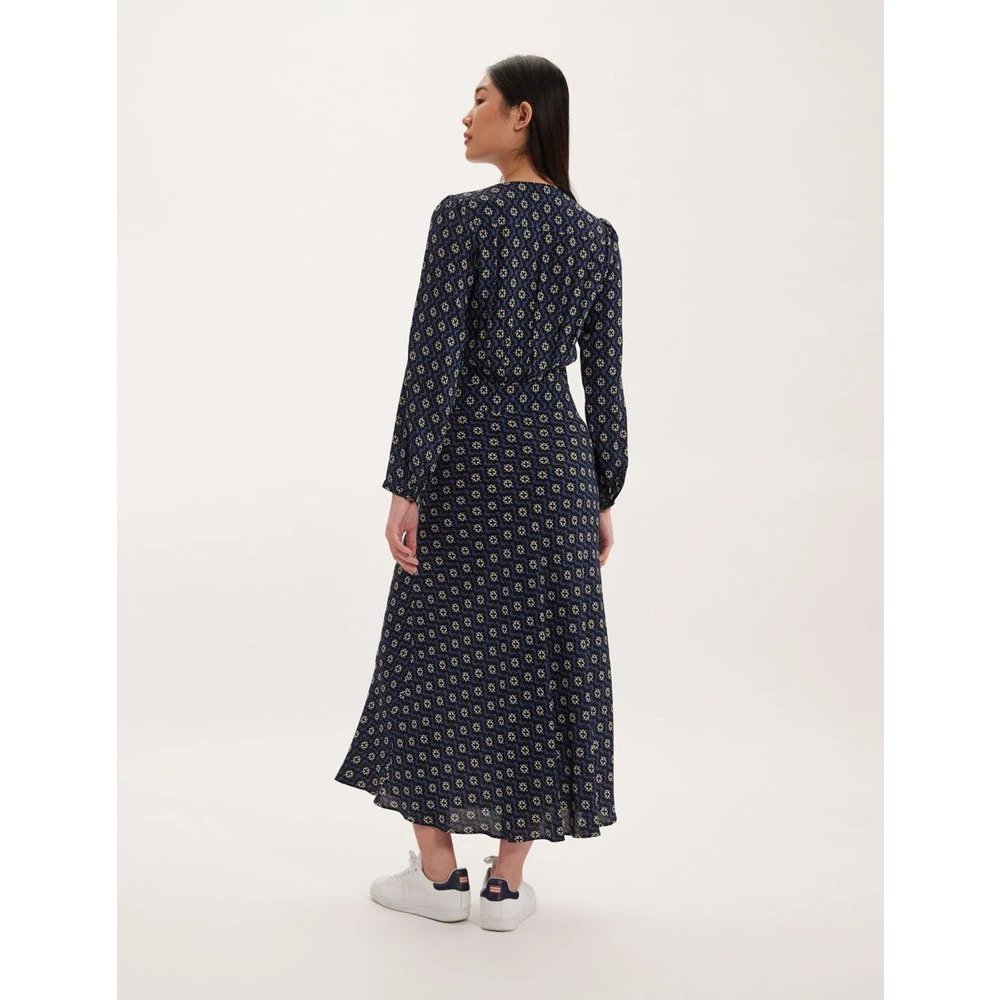Ines De La Fressange Paris Blauwe bedrukte Ariel jurk Blue Dames