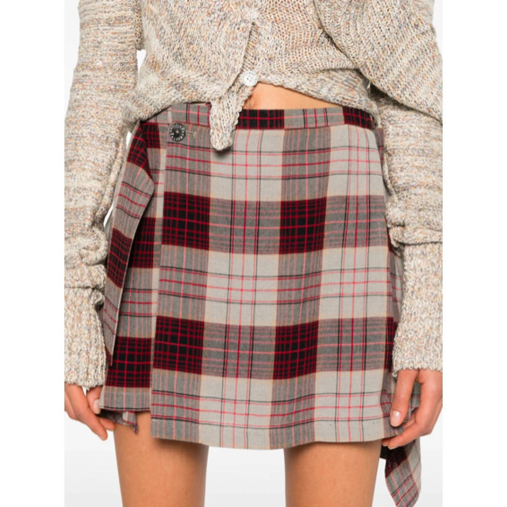 Vivienne Westwood Rode Geruite Kilt Rok Red Dames