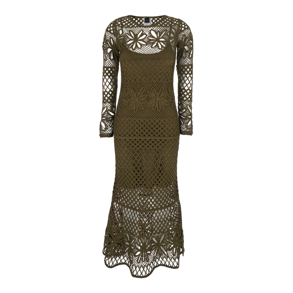 pinko Groene Fantasy Net Jurk Green Dames