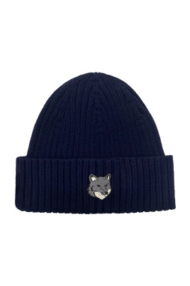 Grå Fox Head Beanie Stilskydd