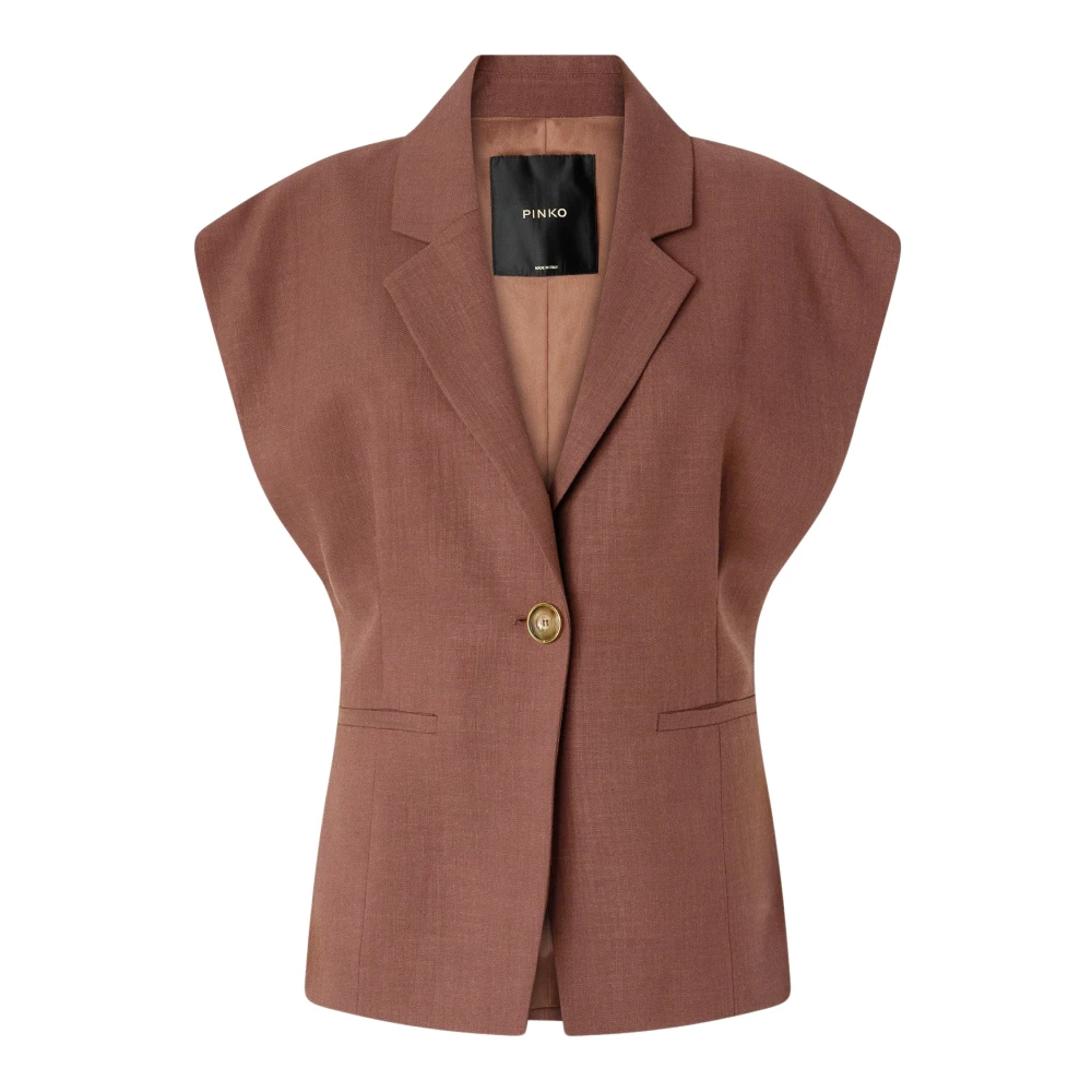 Pinko Women's Brown Floella Vest - Waistcoats - M - Jackets