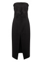 robe-midi-noire-avec-fente-avant