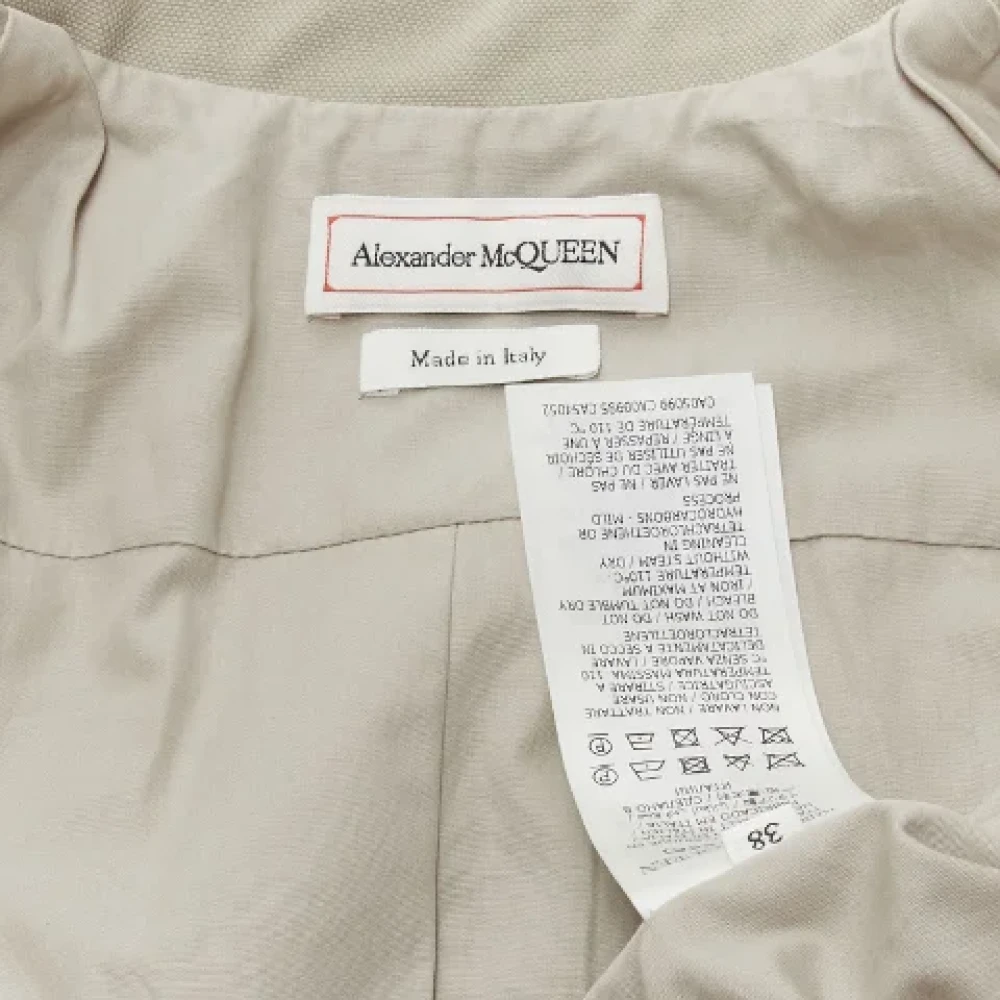 Alexander McQueen Pre-owned Cotton outerwear Gray Dames