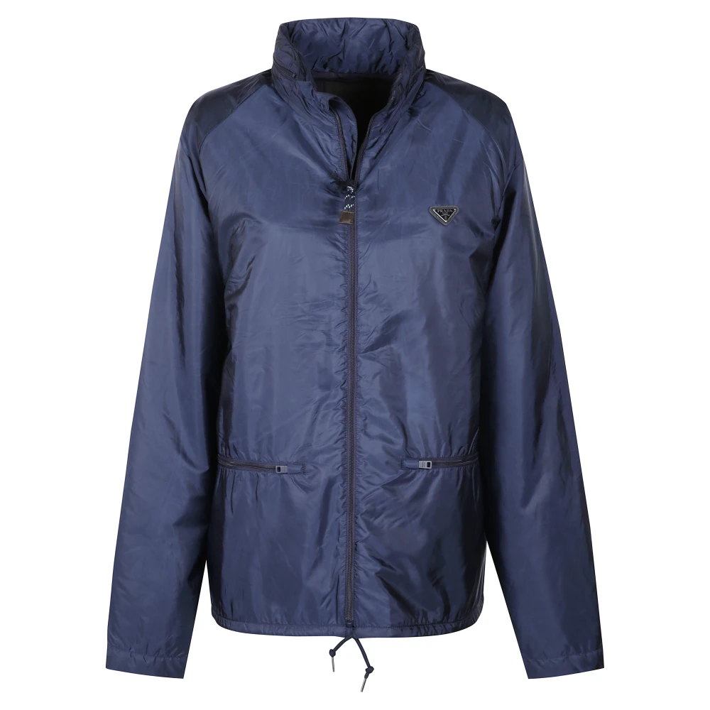 Prada Re-Nylon Jacket - Male - Light Jackets - Blue - L - Jackets