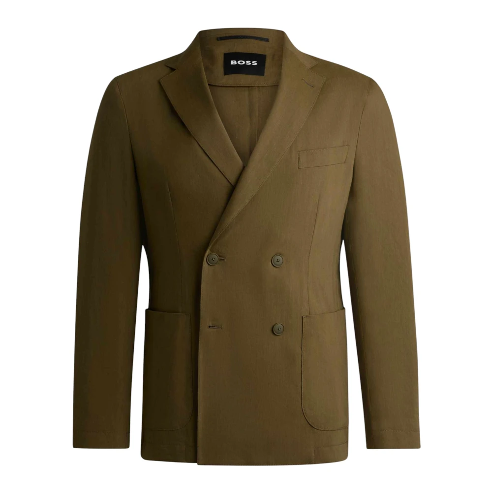 Hugo - Jackets > Blazers - Green - Hugo - Modalova