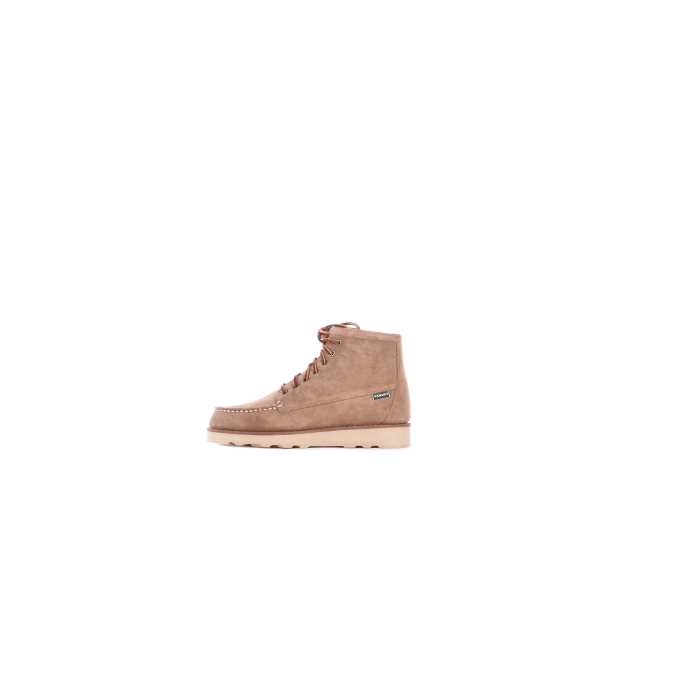 Sebago Beige Lace-Up Boots, Male, 8 Uk, Tala Mid Suede