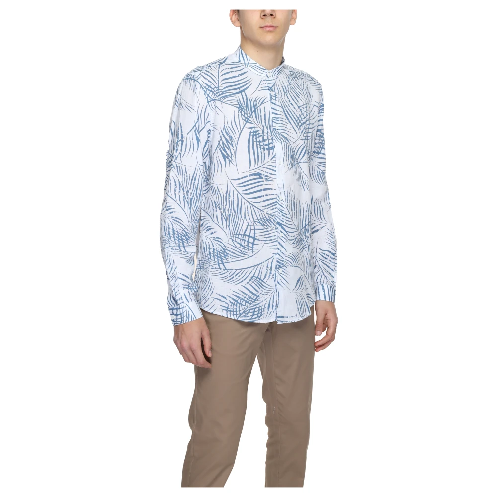 Antony Morato Heren Lange Mouwen Shirt Collectie Blue Heren