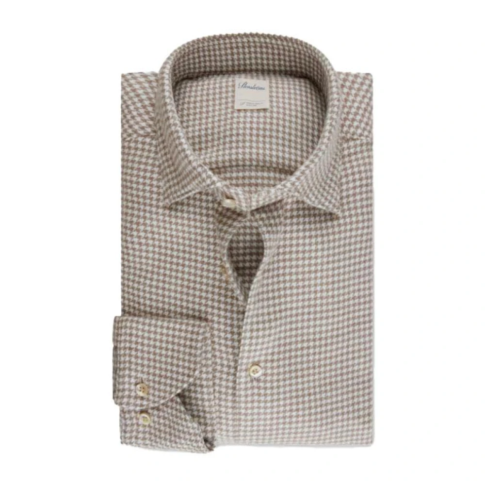 Stenströms Slimline C71 RC Manchet Overhemd Beige Heren