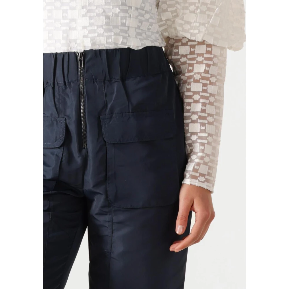 Co'Couture Navy Pocket Pant voor Vrouwen Blue Dames