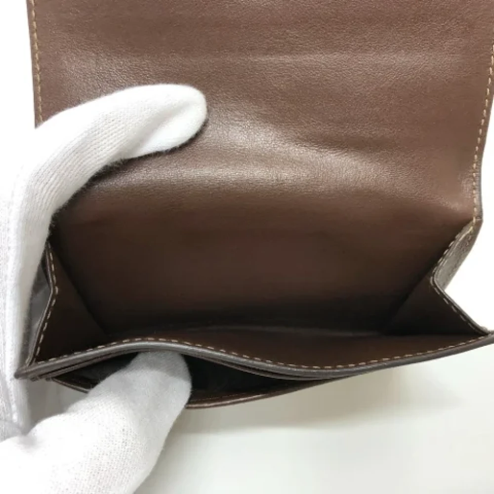 Prada Vintage Pre-owned Fabric wallets Brown Dames